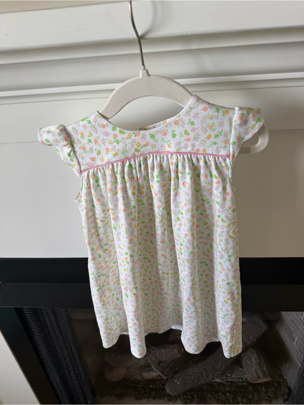 The Beaufort Bonnet Company White Floral Nightgown with Pink & Green Accents